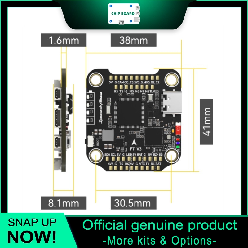 SpeedyBee F7 V3 Drone FC, Blue - Betaflight Fc F7 review and price